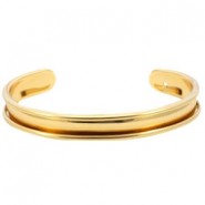 DQ Metall Basis Armband für 5mm Kordel/Leder Gold